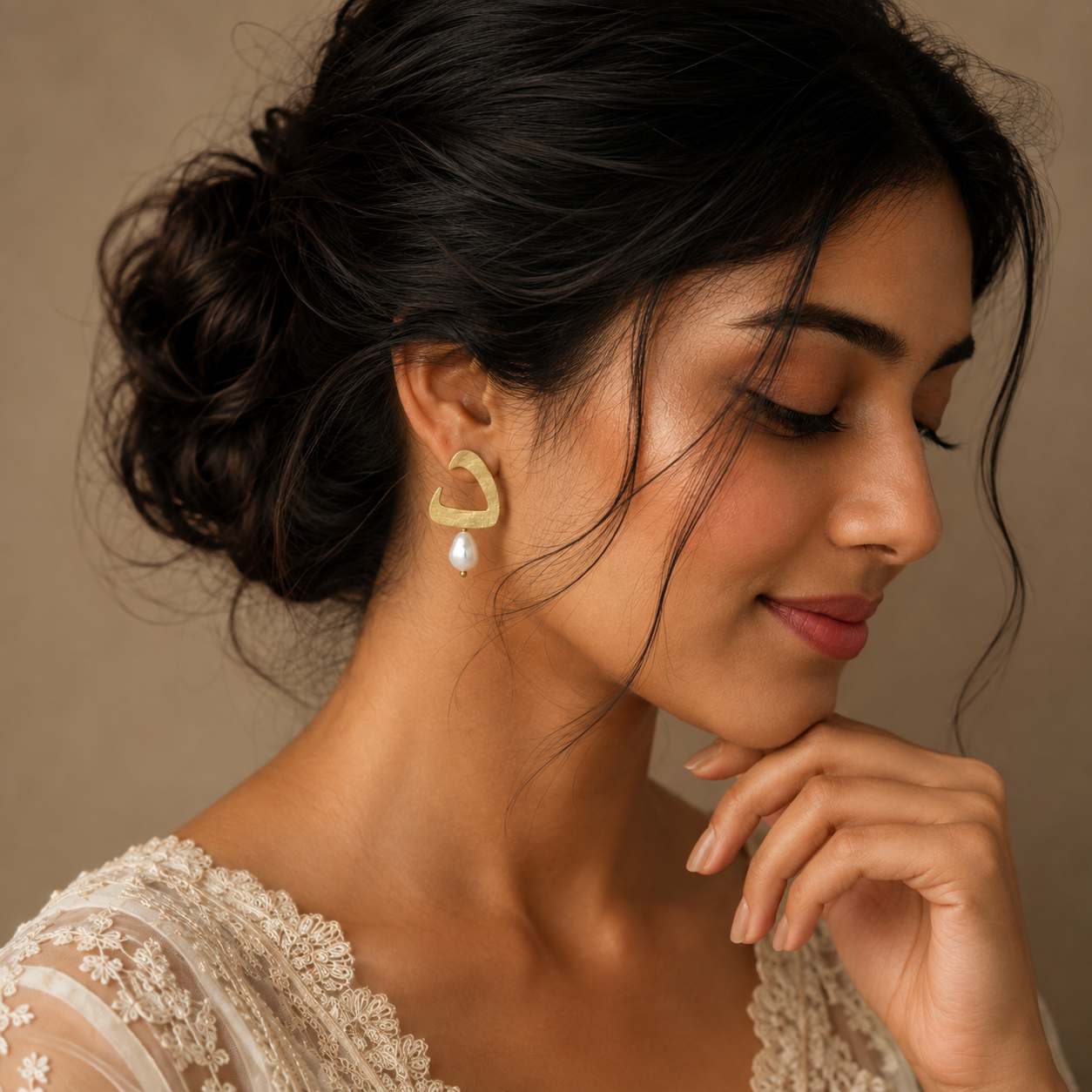 Arabic Initial Earrings