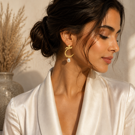 Arabic Initial Earrings