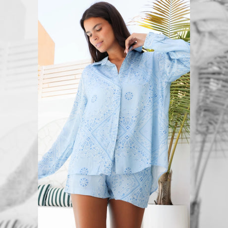 Clutch Blue Lolly Short Co-Ord Set