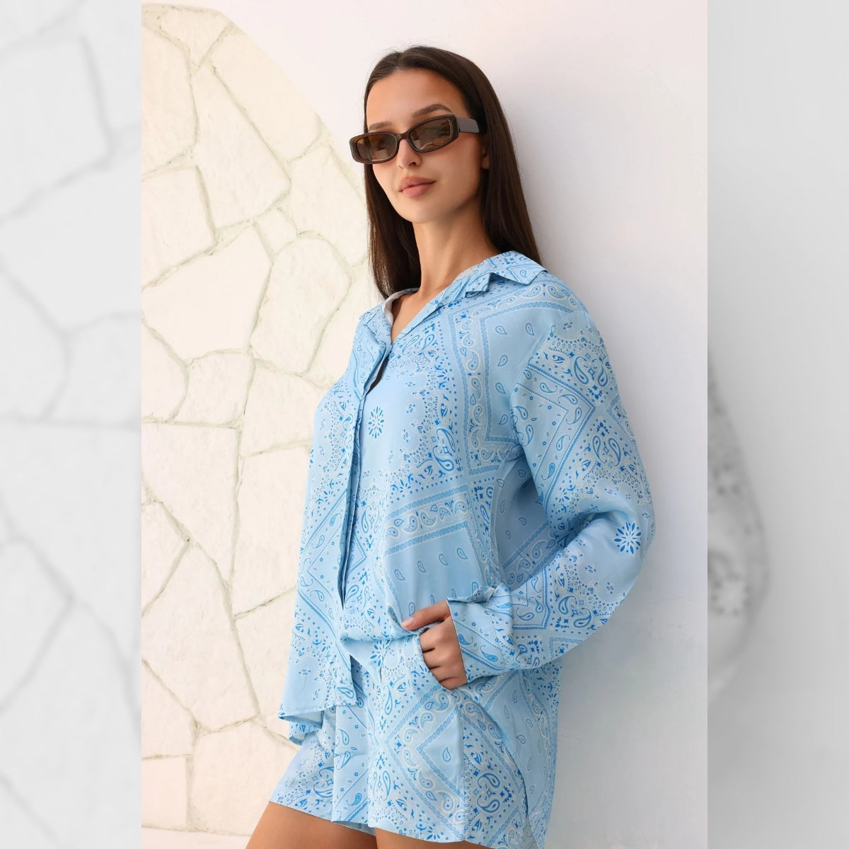 Clutch Blue Lolly Short Co-Ord Set