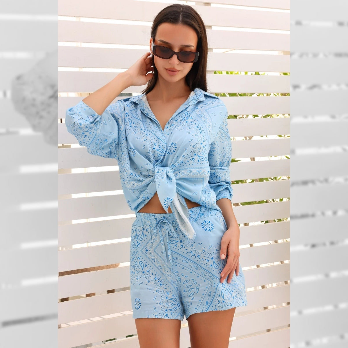 Clutch Blue Lolly Short Co-Ord Set