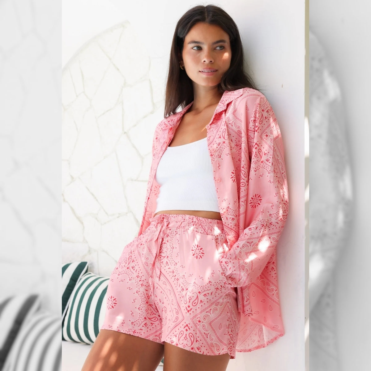 Clutch Pink Lolly Short Co-Ord Set