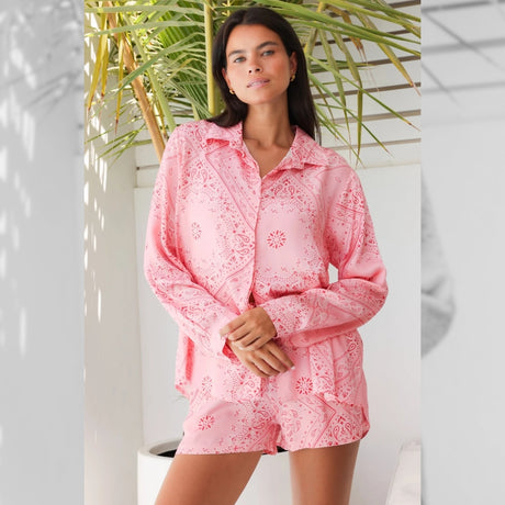 Clutch Pink Lolly Short Co-Ord Set