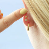 Heart Flat Back Stud Earring