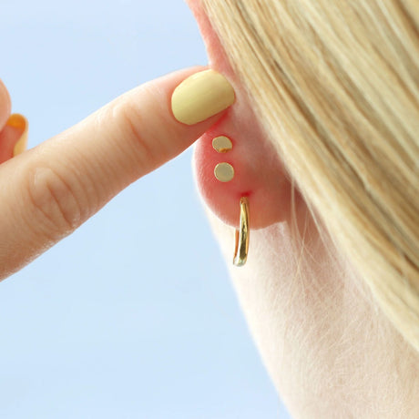 Heart Flat Back Stud Earring
