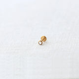 Classic Bezel Crystal Flat Back Stud Earring