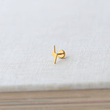 Lightning Bolt Flat Back Stud Earring