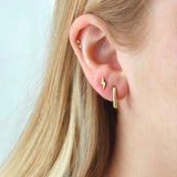 Lightning Bolt Flat Back Stud Earring