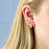 Heart Flat Back Stud Earring