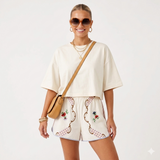 Flower Vintage Embroidered Shorts