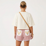 Flower Vintage Embroidered Shorts