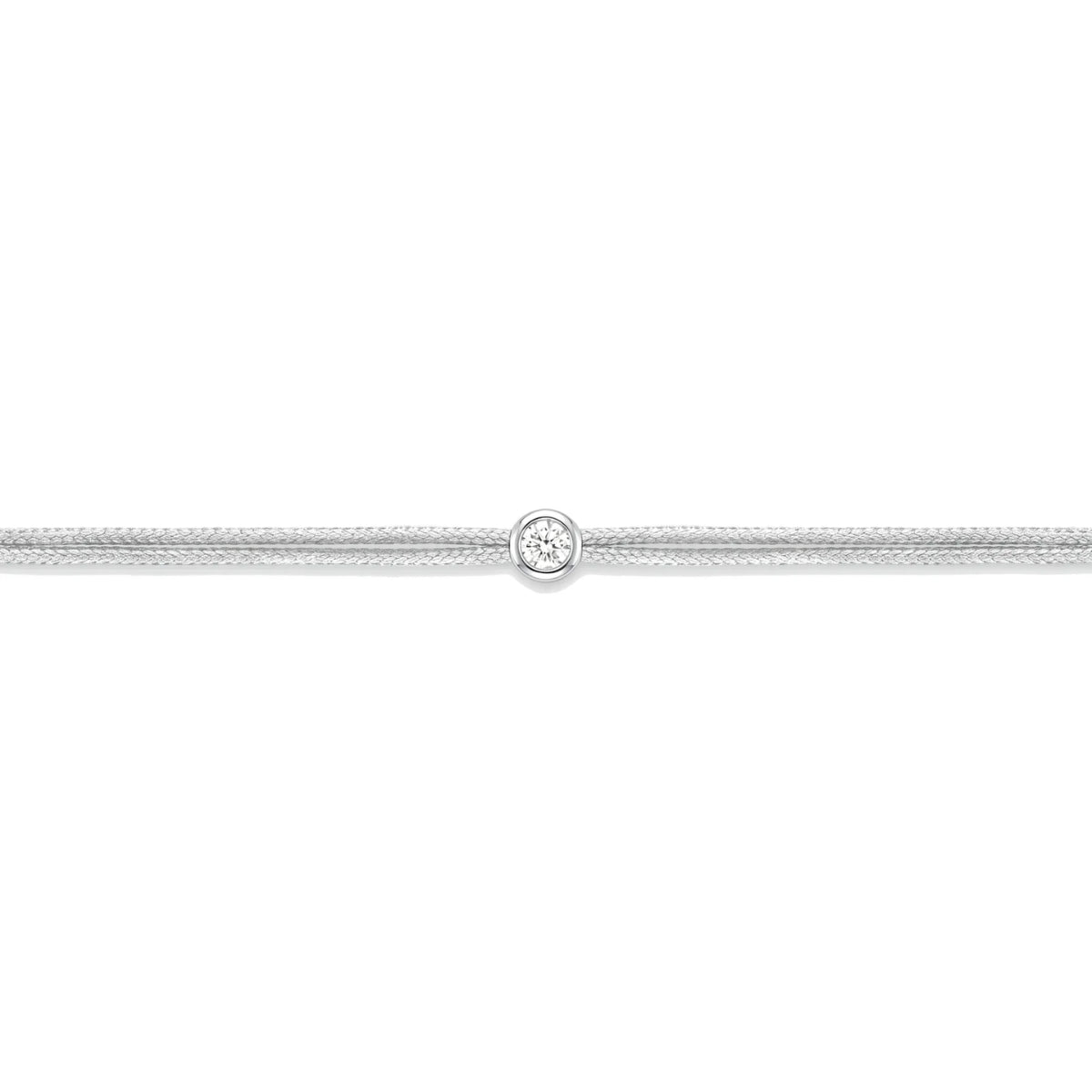 LoveLab Antwerp Cuty Diamond Grey Cord Bracelet