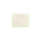 Mellow Canvas Neon Green Pom Pom Pouch with Embroidered Sunkissed