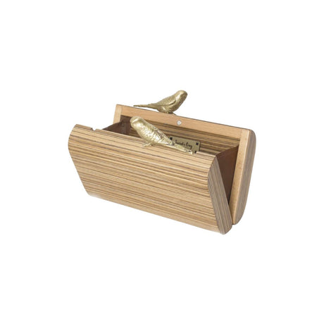 Sarah's Bag Bronze Birds Log Lovers Clutch