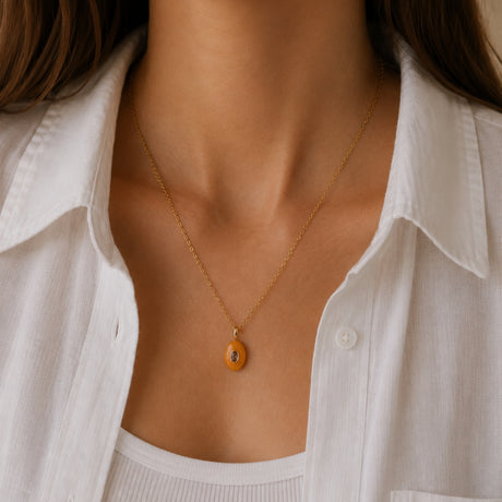Citrine Oval Necklace