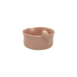 Side view showcasing the organic wavy rim and smooth blush pink glaze of Nayla's Ceramics birdie bowl