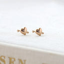 Heart with Arrow Stud Earrings