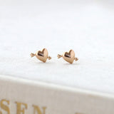 Heart with Arrow Stud Earrings