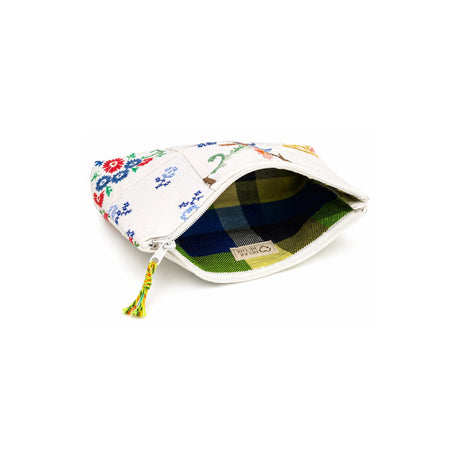 RELAX RE-LUX Rustic Bloom Patch Embroidery Pouch
