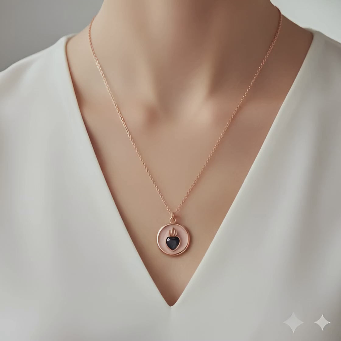Flaming Heart Necklace