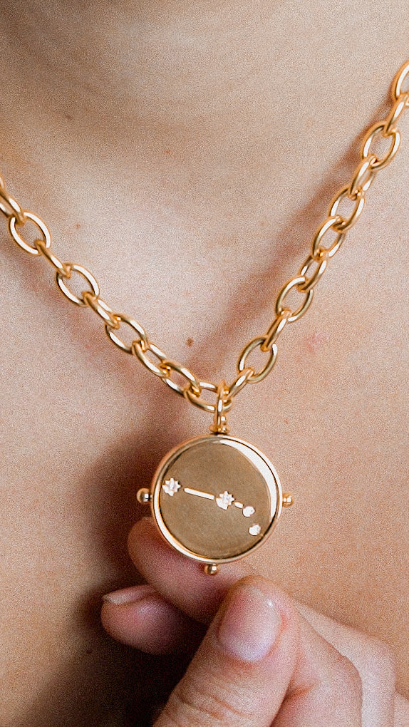 Silver Double-Sided Zodiac Charm