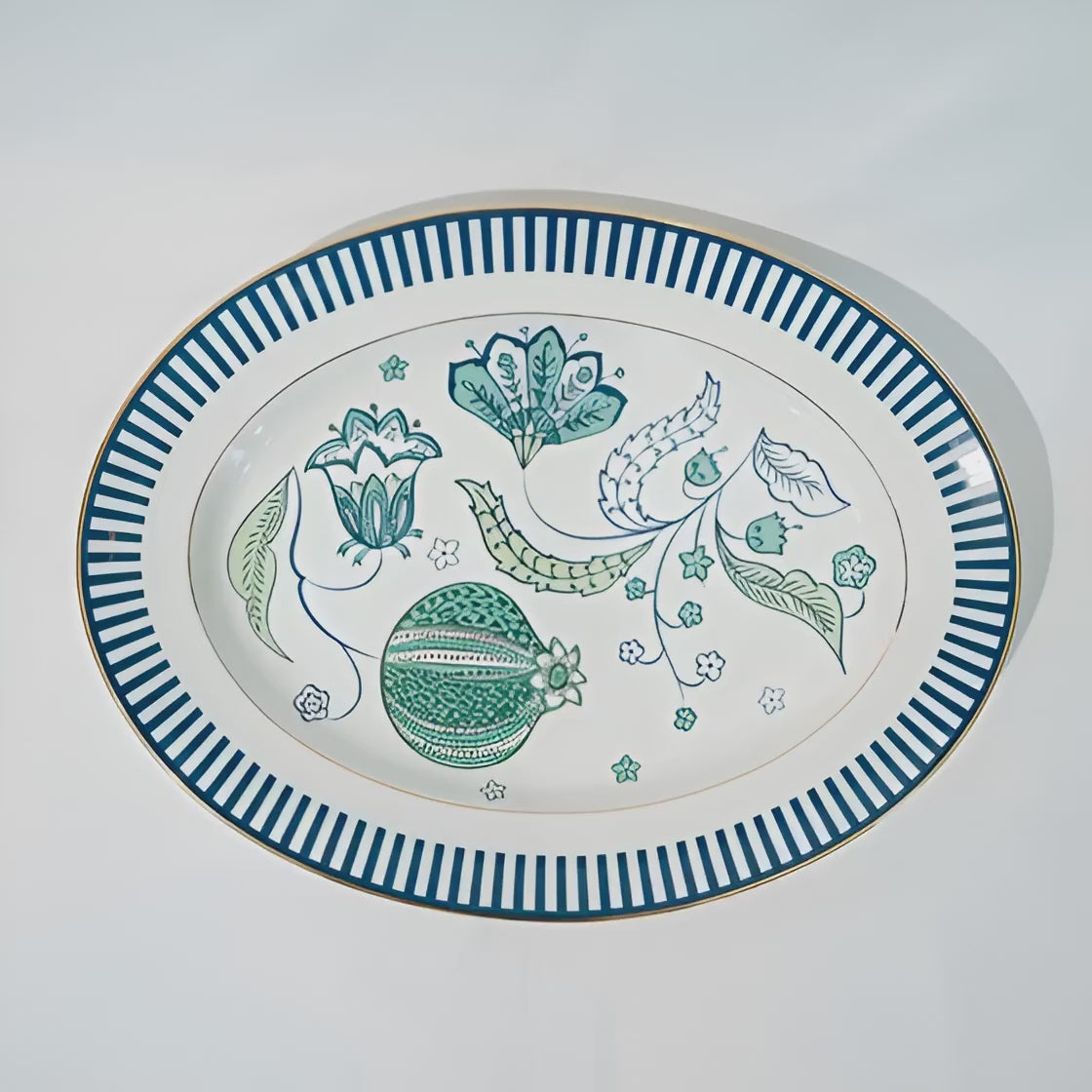 Curate Home Blue Chintz Platter
