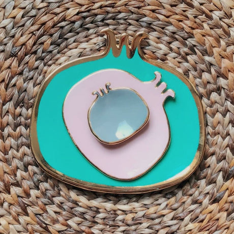 Extra Small Ceramic Pomegranate Plate