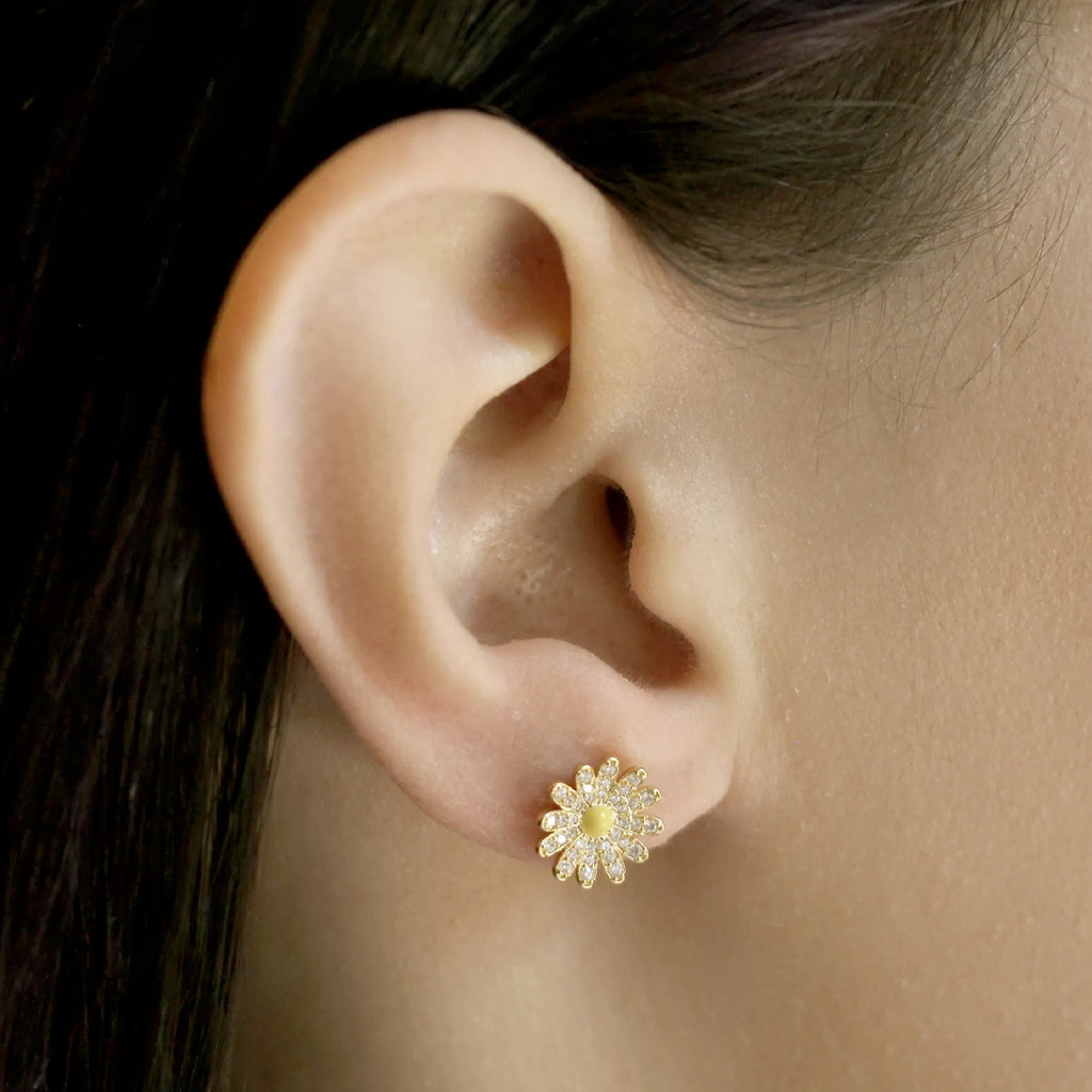 Tai Yellow Sunflower Stud Earrings | Boom & Mellow