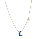 Buy Bara Boheme Opal Dark Blue Moon & White Star Necklace Online for Women | Free 3-Hour Delivery in Dubai | Boom & Mellow UAE