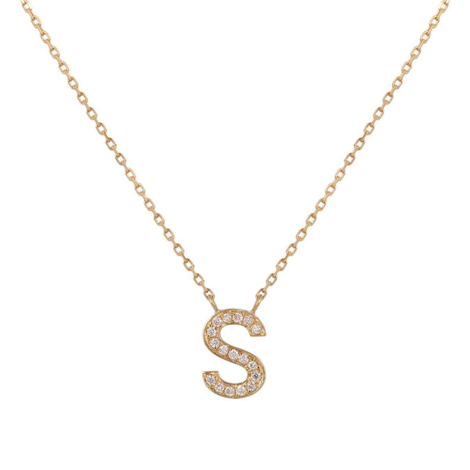Personalized Pave Initial Necklace