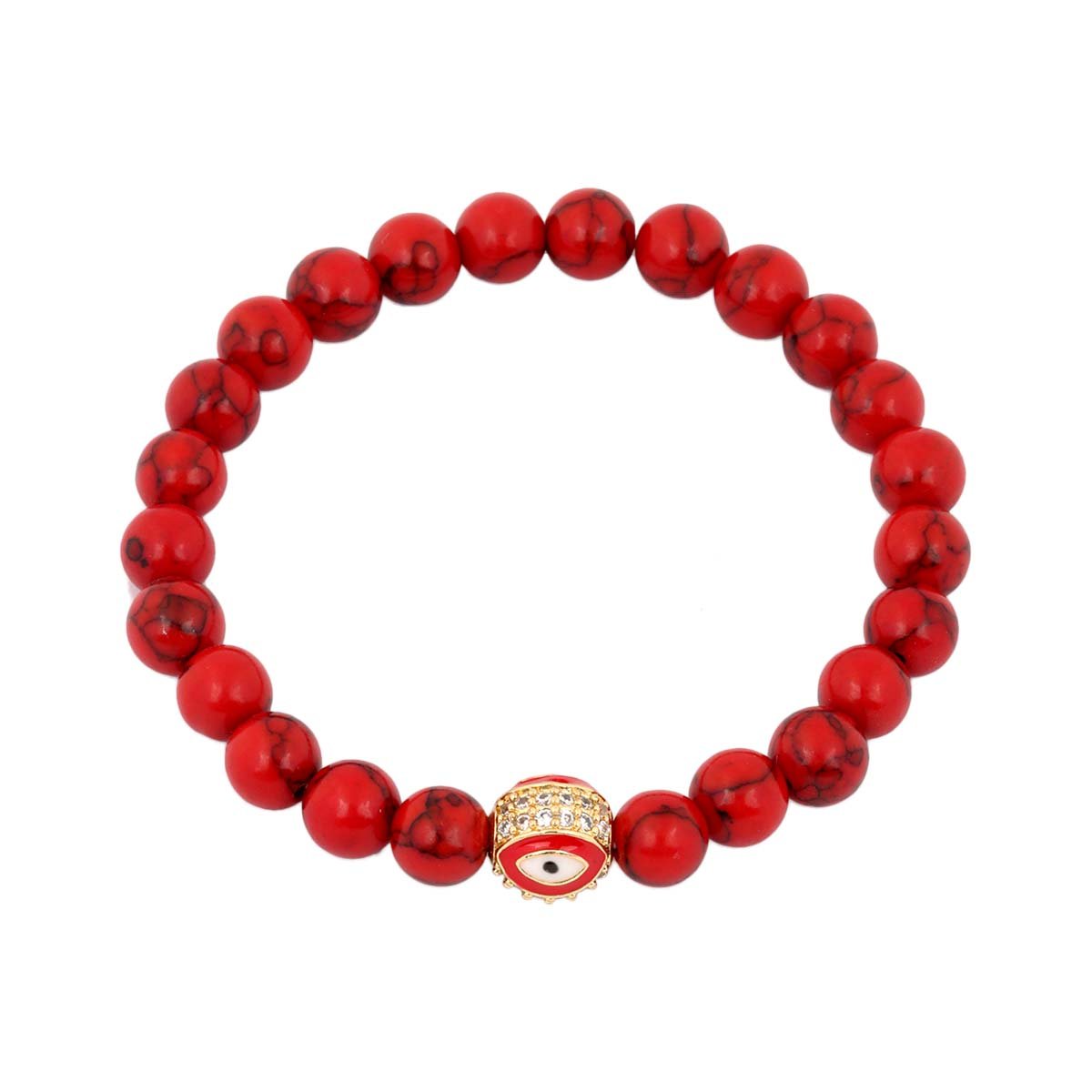 Evil Eye Red Beaded Bracelet | Open Heart | Fashion Accessories | Bracelet