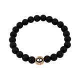 Evil Eye Black Beaded Bracelet | Open Heart | Fashion Accessories | Bracelet