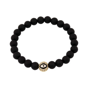 Evil Eye Black Beaded Bracelet