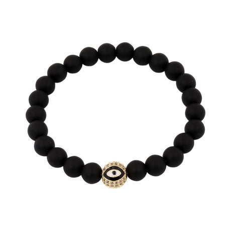 Evil Eye Black Beaded Bracelet | Open Heart | Fashion Accessories | Bracelet