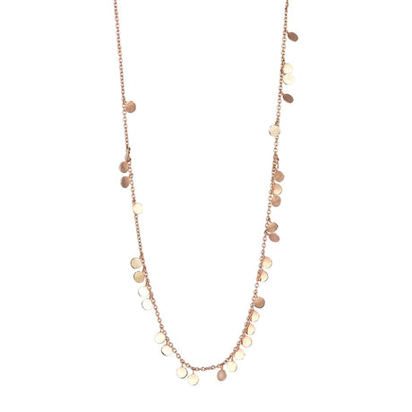 Kismet by Milka 14k Rose Gold Liberty Shaker Slim Chain Necklace