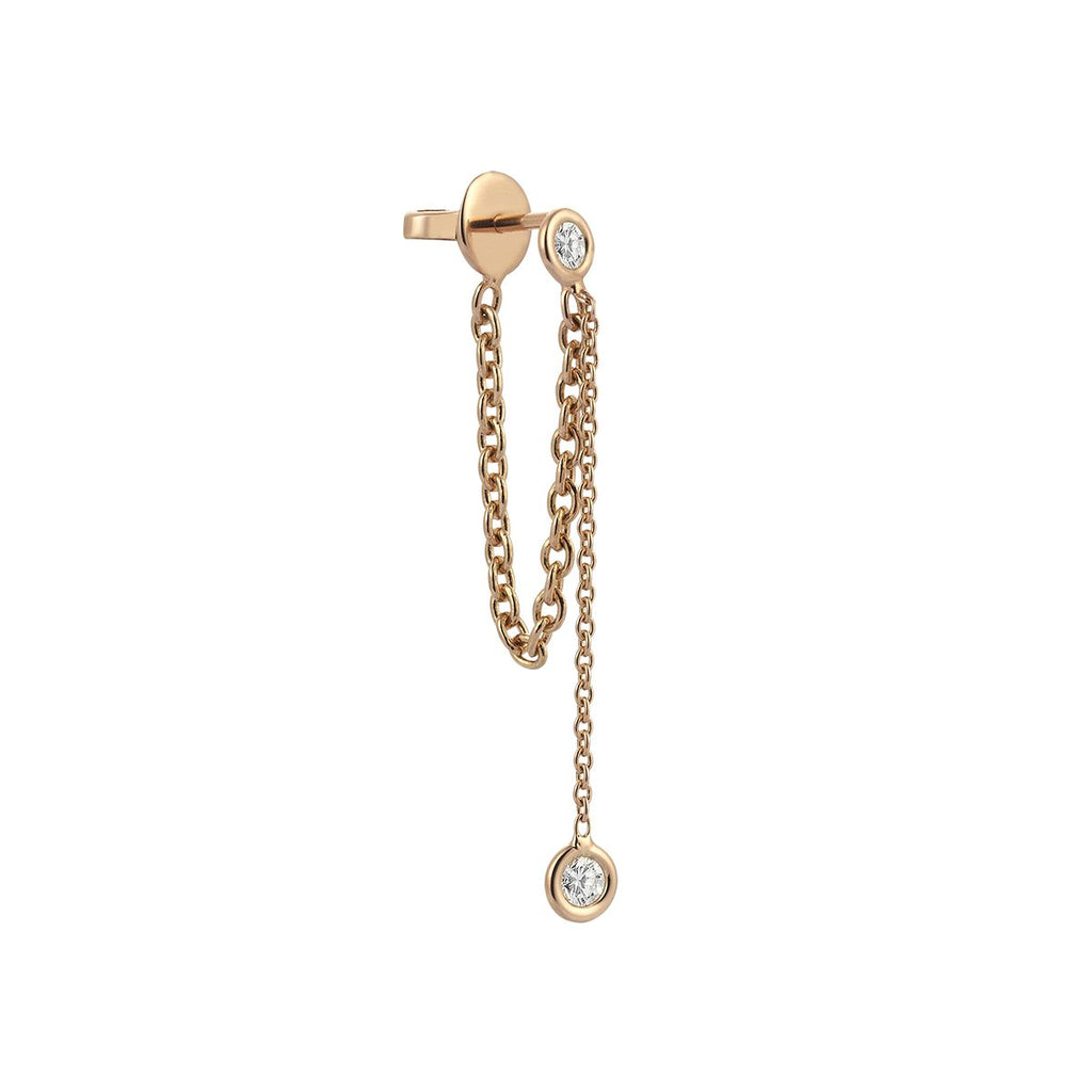 Kismet by Milka Sparkly Drop Chain Earring | Boom & Mellow