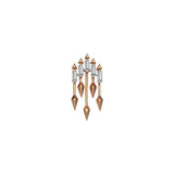 14k Rose Gold Arrow Spear Stud Earring with White Diamond | Kismet by Milka | Fine Jewelry | Earring