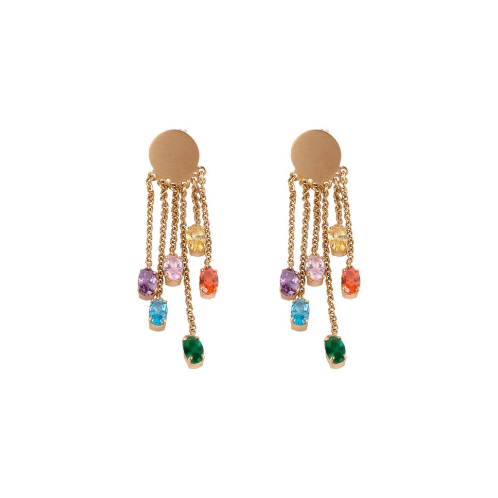 Karolyn Brown Colorful Stone Drops Earrings | Boom & Mellow