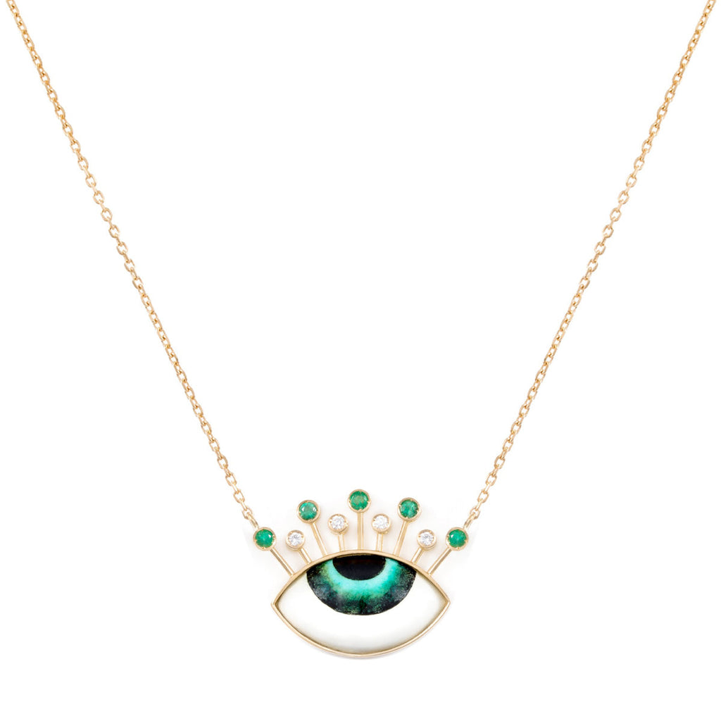 Orchid Jewelry Tiara Aqua Eye Necklace | Boom & Mellow