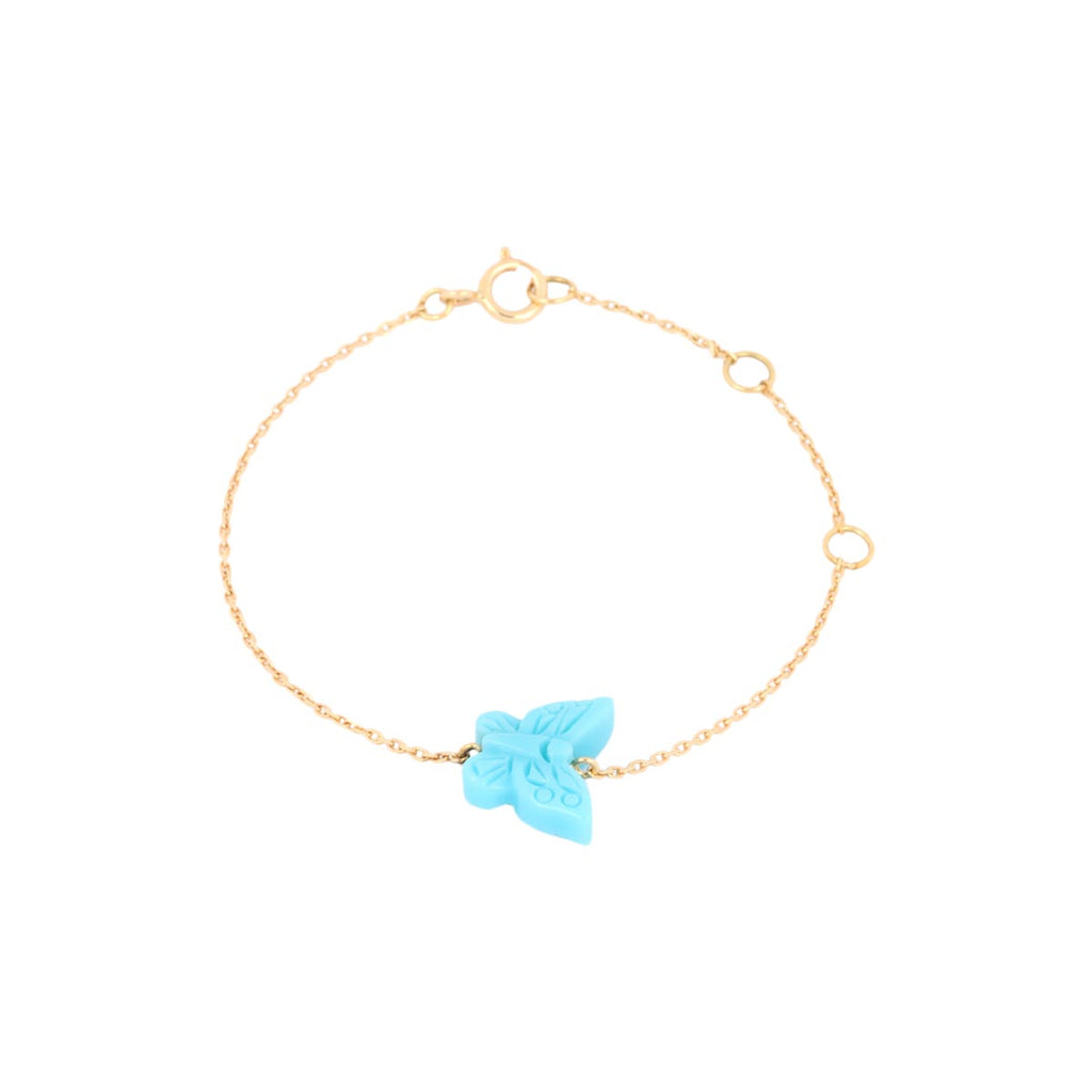 Ishq Turquoise Butterfly Kids Bracelet | Boom & Mellow