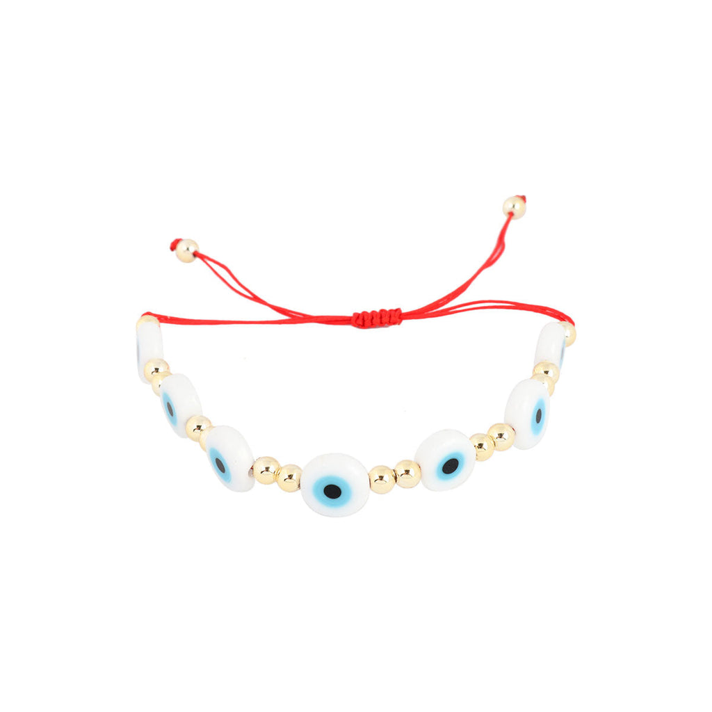 You & Eye Evil Eye Gold Beads Bracelet | Boom & Mellow