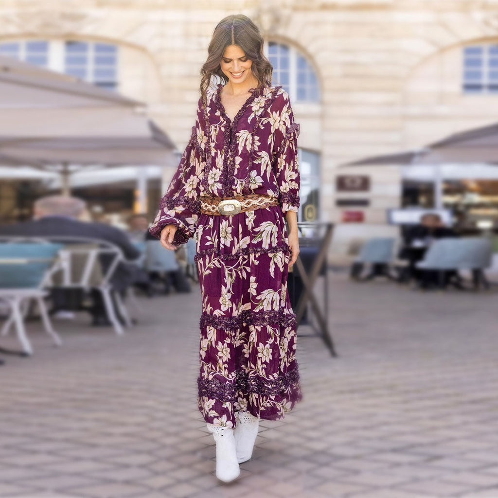 Miss June Burgundy Ever Dress | Boom & Mellow