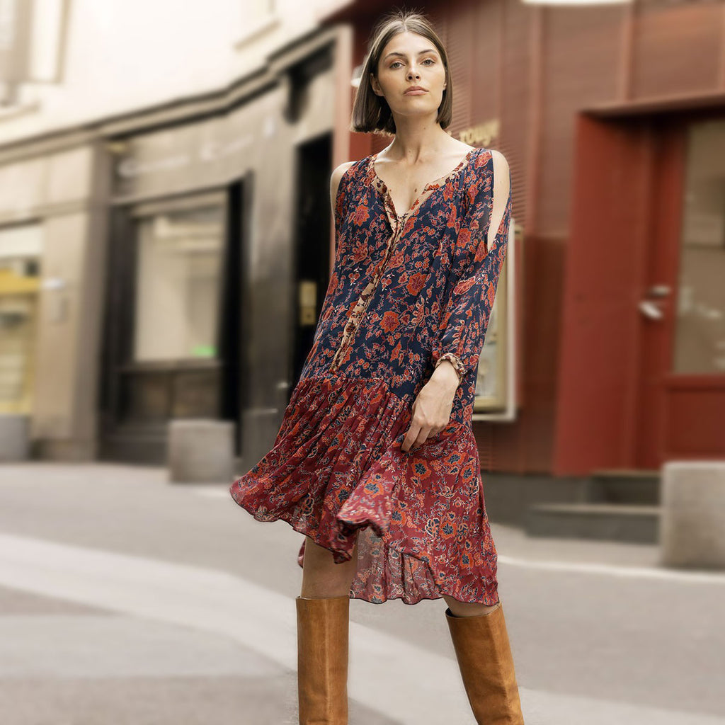 Miss June Multi Color Leonore Dress | Boom & Mellow
