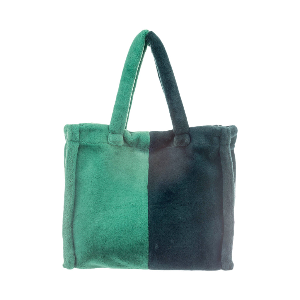 Alex.Max Green Color-Block Tote Bag | Boom & Mellow