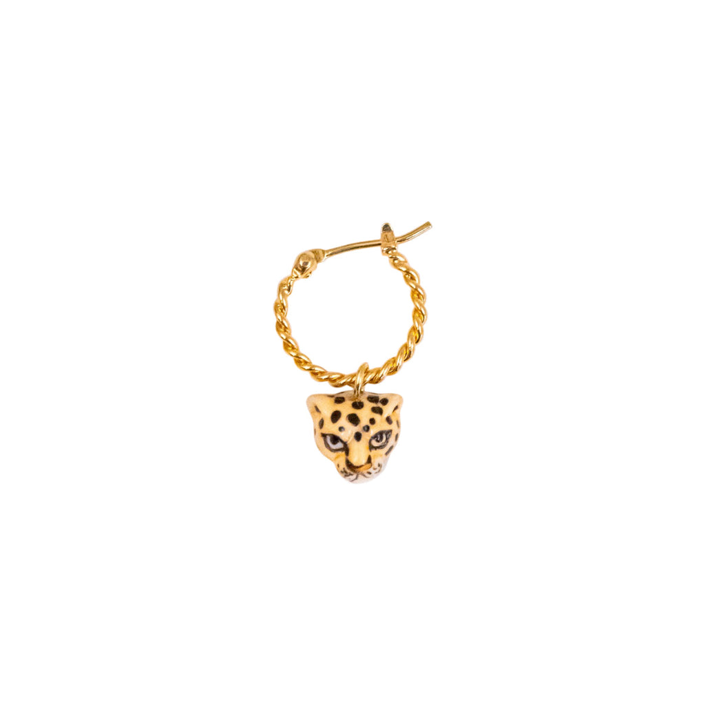 Nach Bijoux Leopard Head Mini Hoop Earring | Boom & Mellow