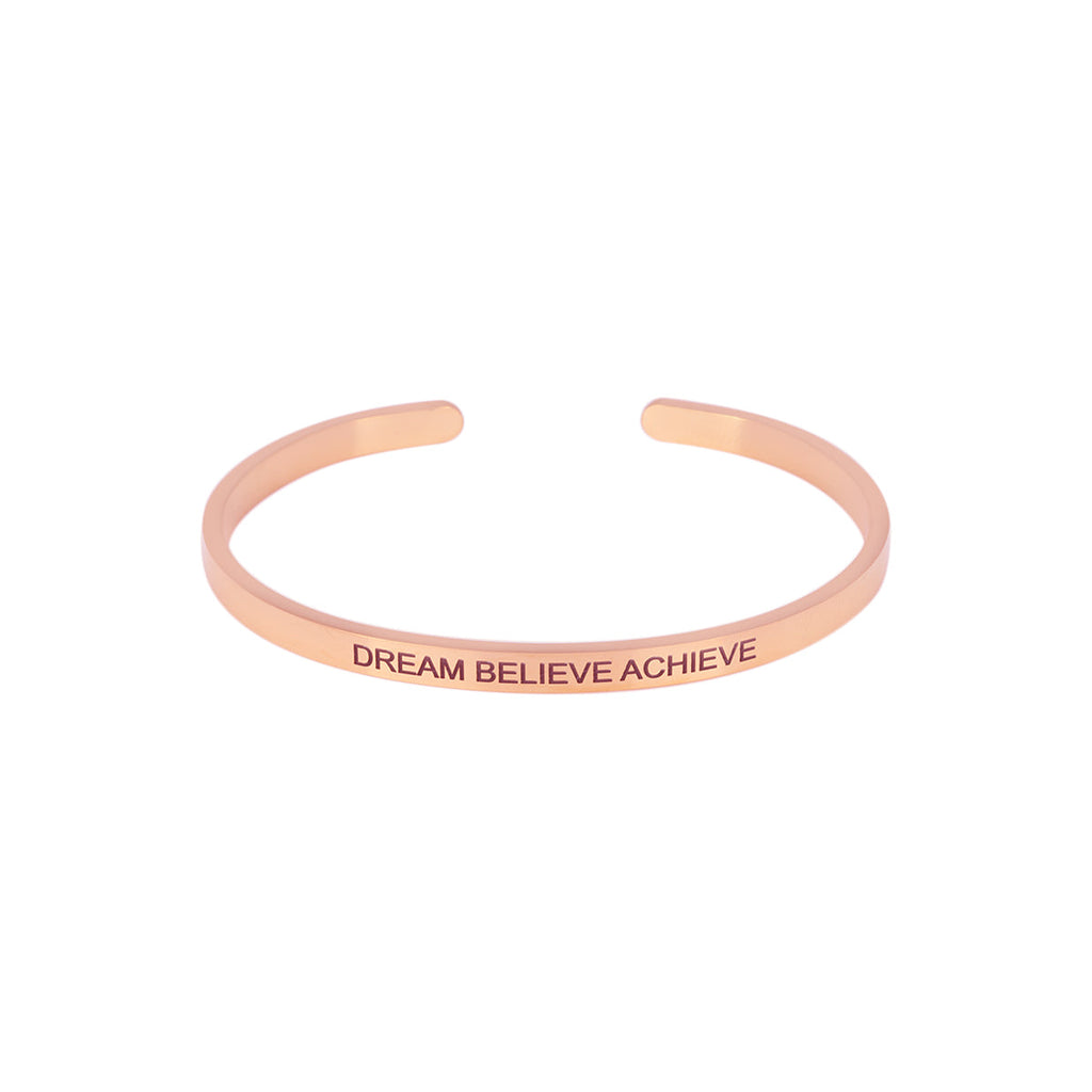 You & Eye Dream Believe Achieve Mantra Cuff Bracelet | Boom & Mellow