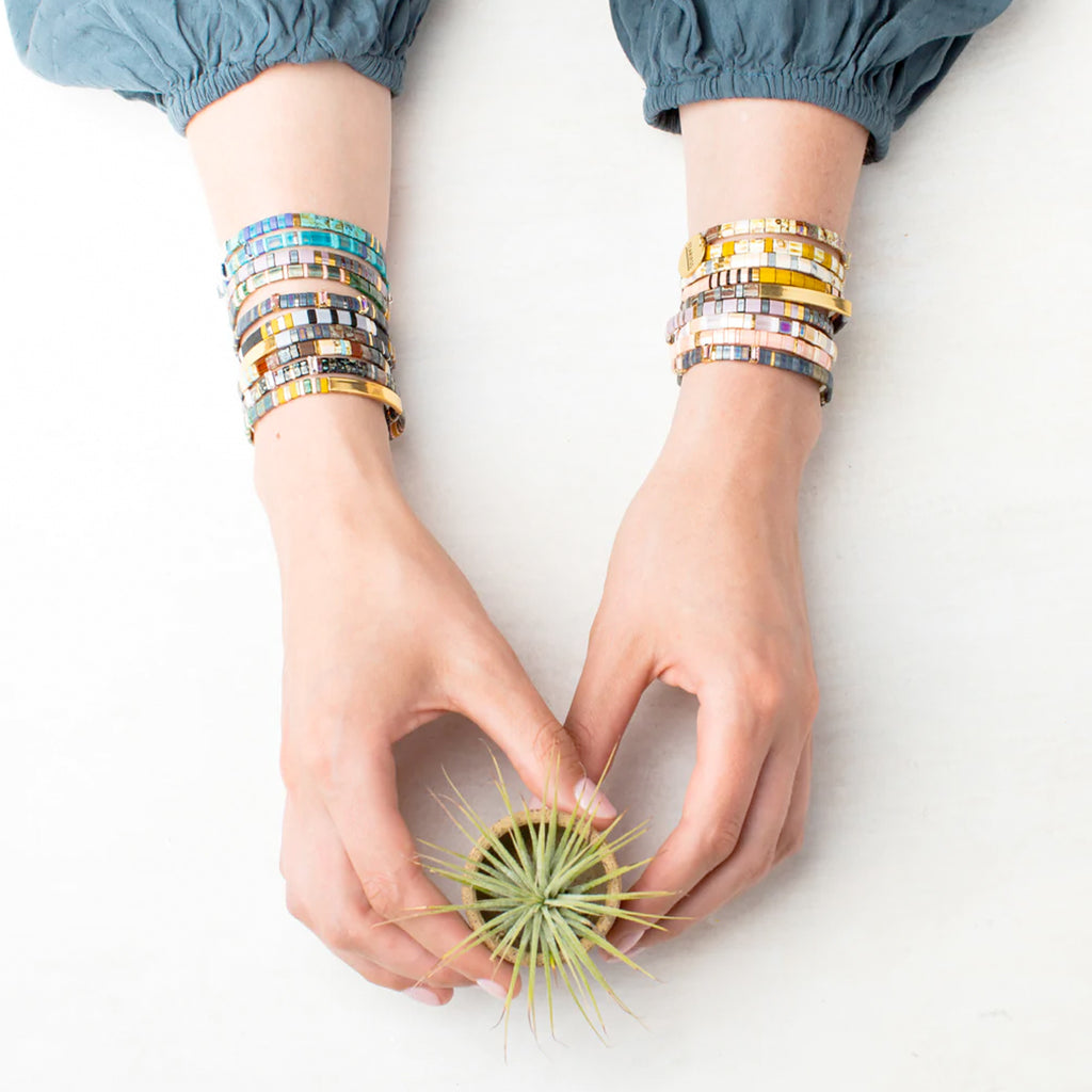 Scout Curated Wears Silver Gratitude Earth Sky Bracelet | Boom & Mellow