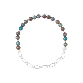 Scout Curated Wears Half Chain and Blue Sky Jasper Bracelet