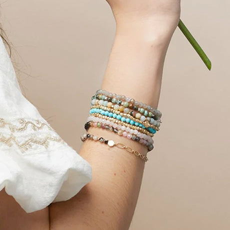 Scout Curated Wears Half Chain and Aqua Terra Bracelet