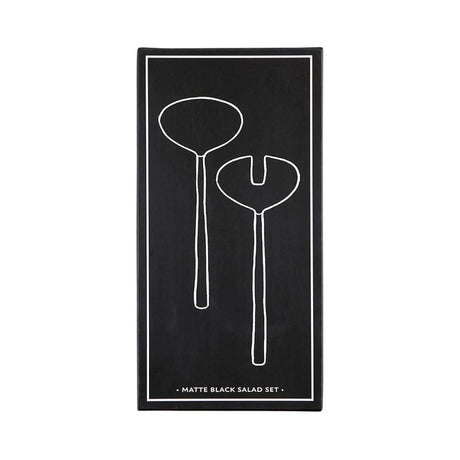 Creative Brands Matte Black Salad Servers Set